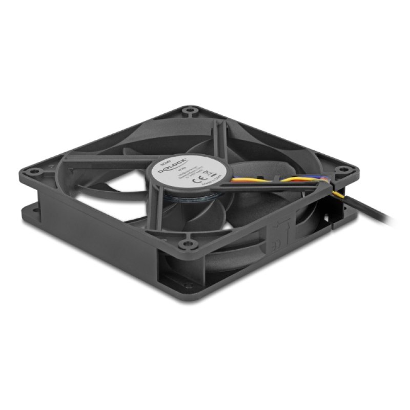 DeLOCK 67303 computer cooling system Computer case Fan 12 cm Black 1 pc(s)