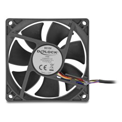 DeLOCK 67296 computer cooling system Computer case Fan 8 cm Black 1 pc(s)