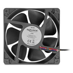 DeLOCK 67298 computer cooling system Computer case Fan 12 cm Black 1 pc(s)