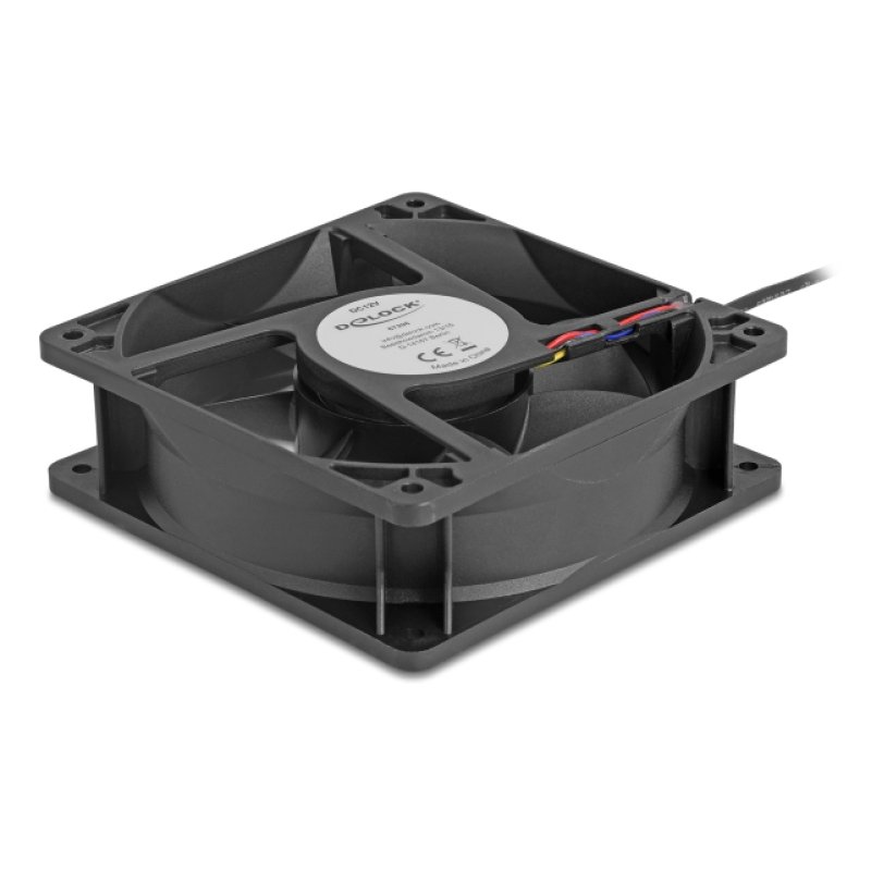 Axiallüfter 12 V DC, 120 x 120 x 38 mm schwarz