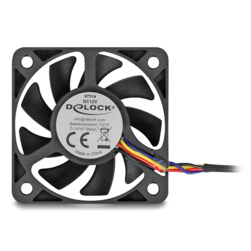 DeLOCK 67314 système de refroidissement d’ordinateur Boitier PC Ventilateur 5 cm Noir 1 pièce(s)