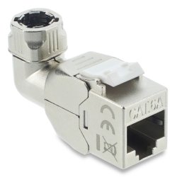 DeLOCK Keystone Module RJ45 jack to LSA Cat.6A toolfree 90° angled shielded for cable diameter from 6.0 - 8.5 mm