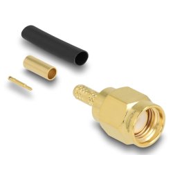 SMA Stecker zum Crimpen RG-174 / RG-316 mit passendem Schrumpfschlauch