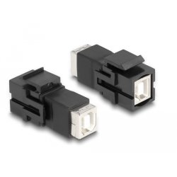 DeLOCK Keystone Module USB 2.0 Type-B jack to USB 2.0 Type-B jack black