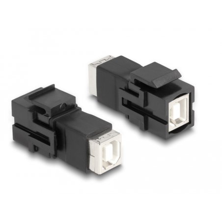 DeLOCK Module Keystone jack USB 2.0 Type-B vers jack USB 2.0 Type-B, noir