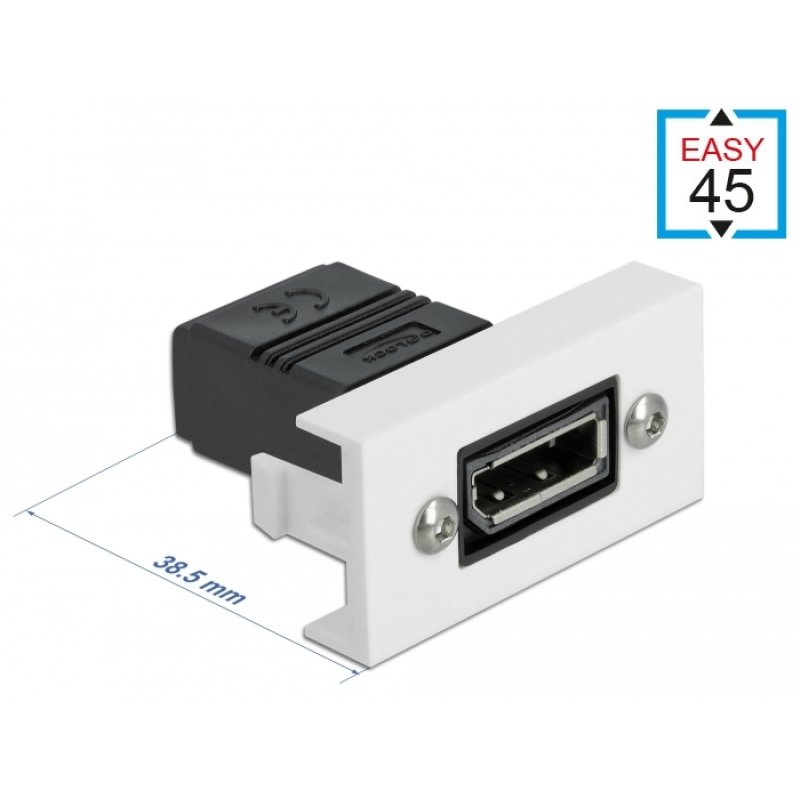 DeLOCK Module Easy 45 DisplayPort droit 22,5 x 45 mm