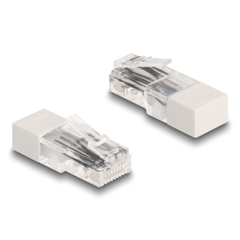 DeLOCK RJ45 plug with terminating resistor 120 Ohm white