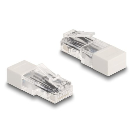 DeLOCK RJ45 plug with terminating resistor 120 Ohm white