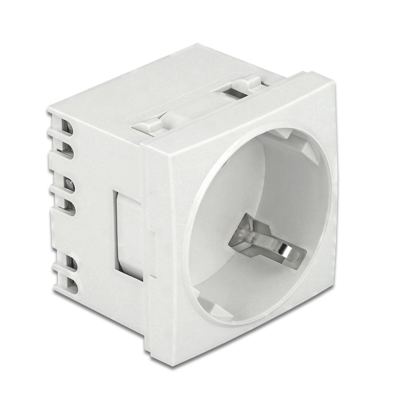 DeLOCK Easy 45 Grounded Power Socket with a 45° arrangement extendable 45 x 45 mm