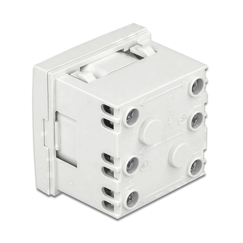 DeLOCK Easy 45 Grounded Power Socket with a 45° arrangement extendable 45 x 45 mm