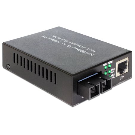 DeLOCK 86215 network media converter 100 Mbit/s 1310 nm Single-mode Black