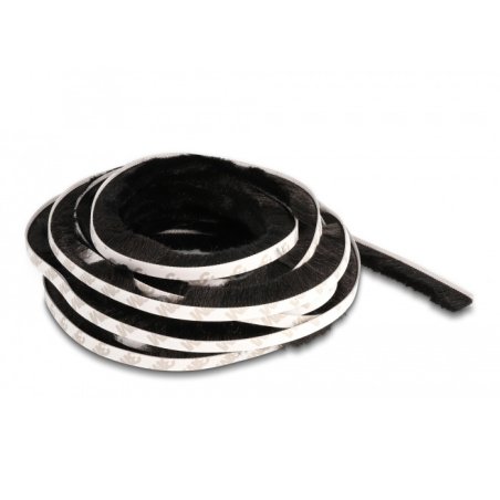 DeLOCK Brush Strip self-adhesive 15 mm - length 5 m black