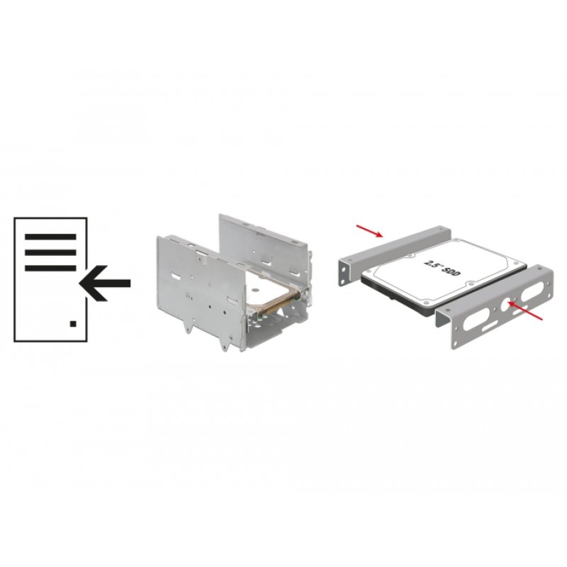 DeLOCK 18282 mounting kit Silver