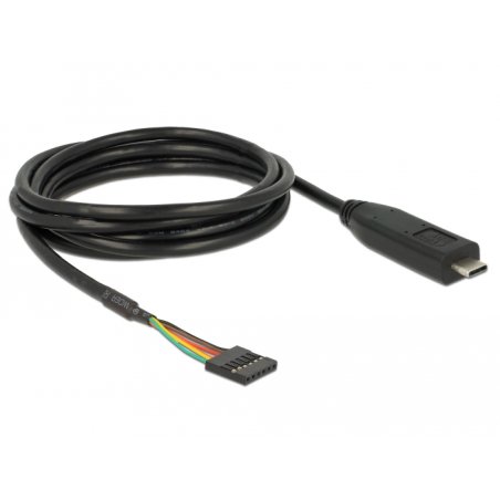 DeLOCK 63947 serial cable Black 2 m USB 2.0 Type-C 6 pin pin header pitch: 2.54 mm