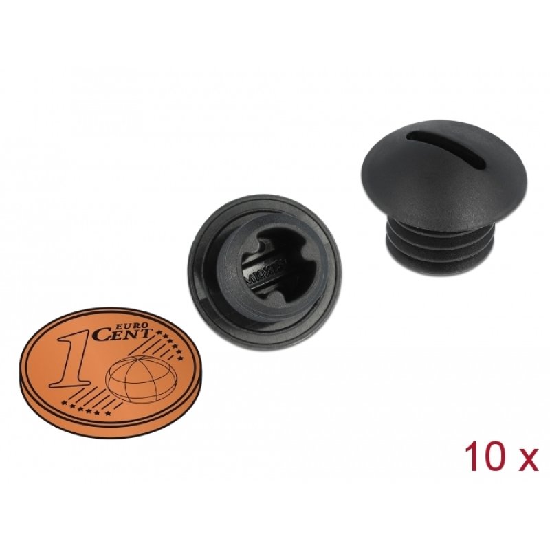 DeLOCK Sealing Plug M10 x 1.5 black 10 pieces
