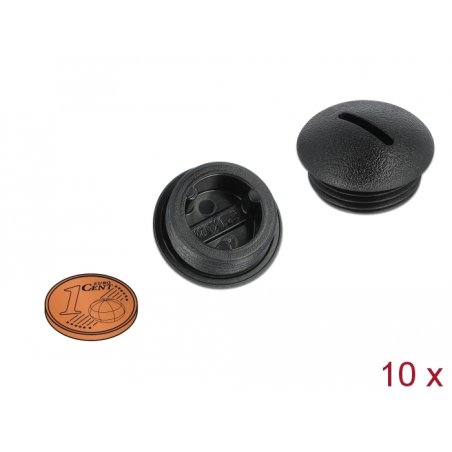 DeLOCK Sealing Plug M20 x 1.5 black 10 pieces