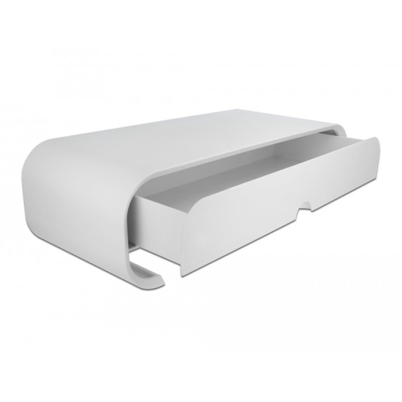 DeLOCK Monitor Stand with Drawer white