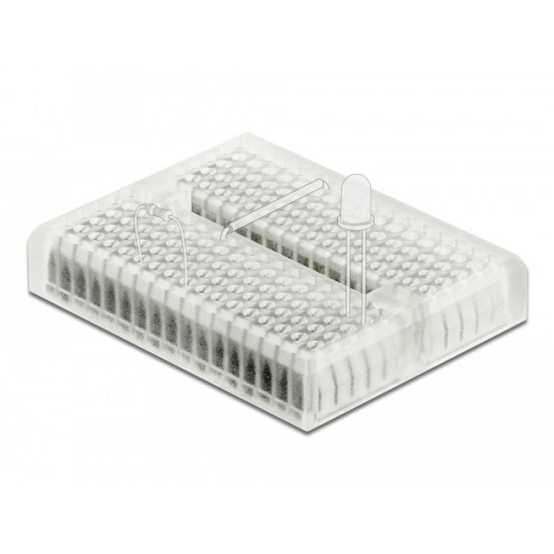 DeLOCK Experimental Mini Breadboard 170 contacts transparent
