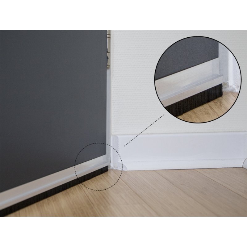 DeLOCK Brush strip 40 mm with aluminium profile angled - length 1 m