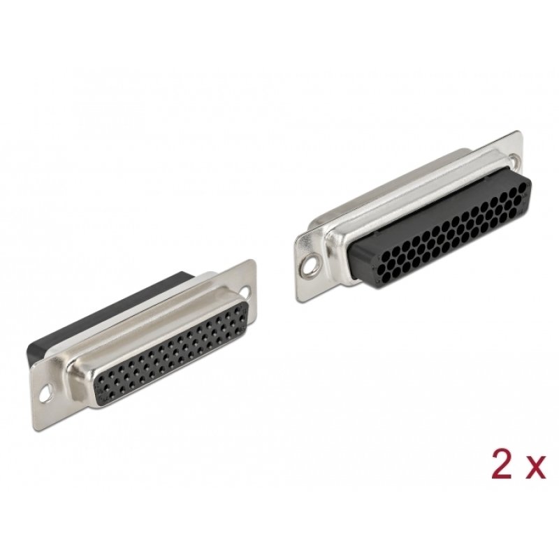 D-Sub HD 44 Pin Crimp Buchse, Metall, 2 Stück
