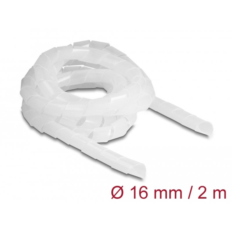 DeLOCK Spiral Hose flexible 2 m x 16 mm transparent