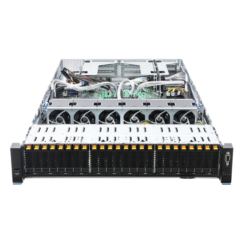 Asrock 2U24E-GENOA2 serveur barebone AMD SoC LGA 6096 Rack (2 U) Noir, Gris