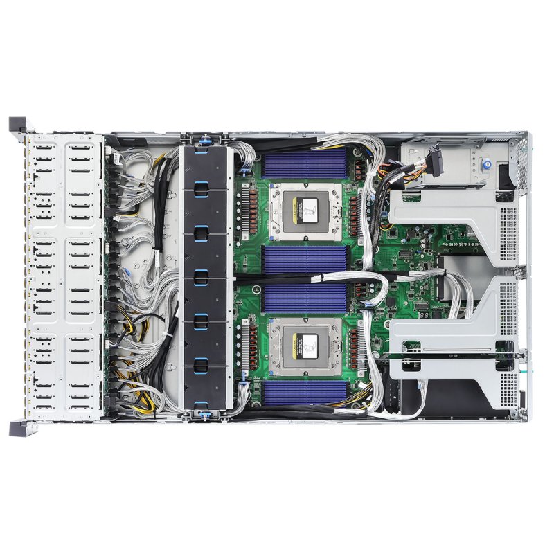 Asrock 2U24E-GENOA2 server barebone AMD SoC LGA 6096 Rack (2U) Black, Grey