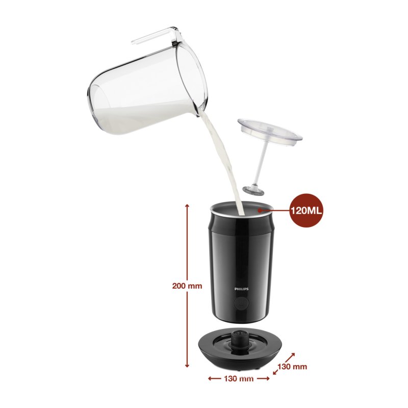 Philips Appareil de cuisine CA6500/63 / Milk Twister Noir