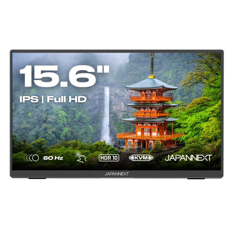 JAPANNEXT JN-MD-I156FHDR-T computer monitor 39.6 cm (15.6") 1920 x 1080 pixels Full HD LED Touchscreen Grey