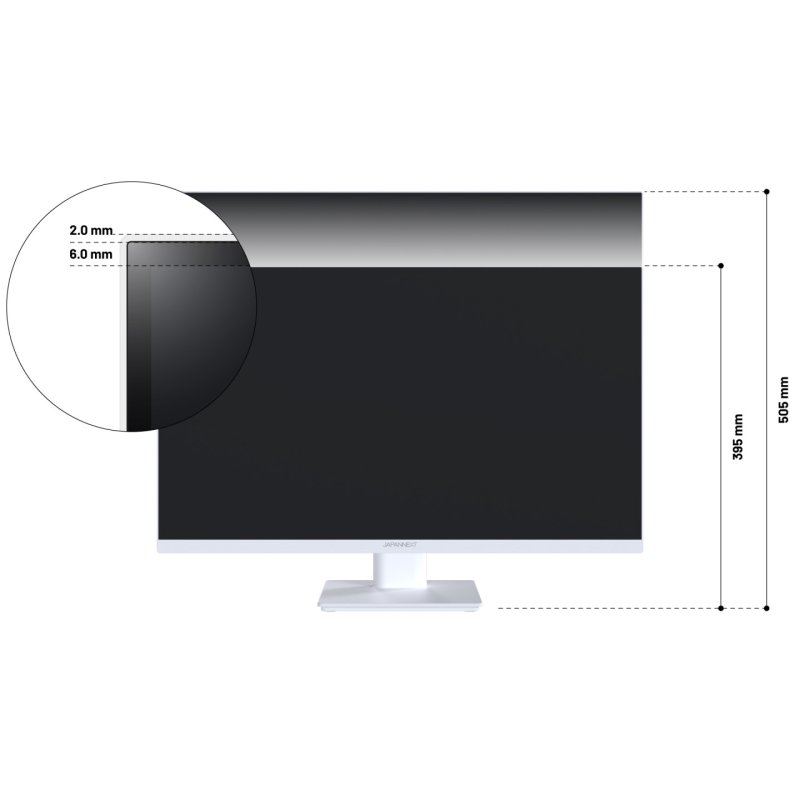 JAPANNEXT JN-IPS270WQHD75F-C65W-HSP-W écran plat de PC 68,6 cm (27") 2560 x 1440 pixels Quad HD LED Blanc