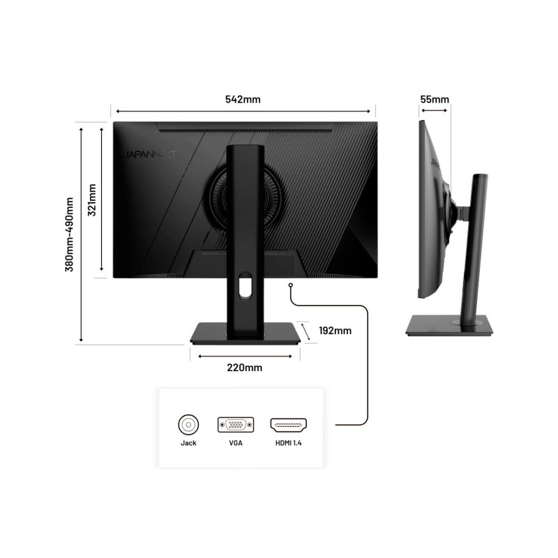 JAPANNEXT JN-IPS2382FHDR-HSP écran plat de PC 61 cm (24") 1920 x 1080 pixels Full HD LCD Noir