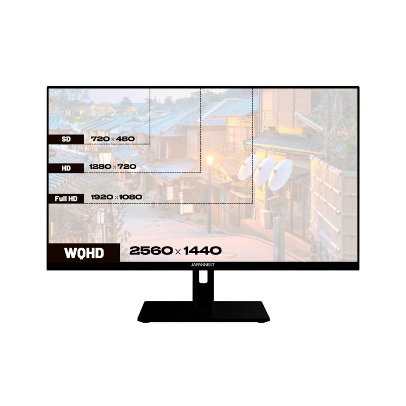 JAPANNEXT JN-IPS27WQHDR-C65W-FLD-T computer monitor 68.6 cm (27") 2560 x 1440 pixels Wide Quad HD LCD Touchscreen Black