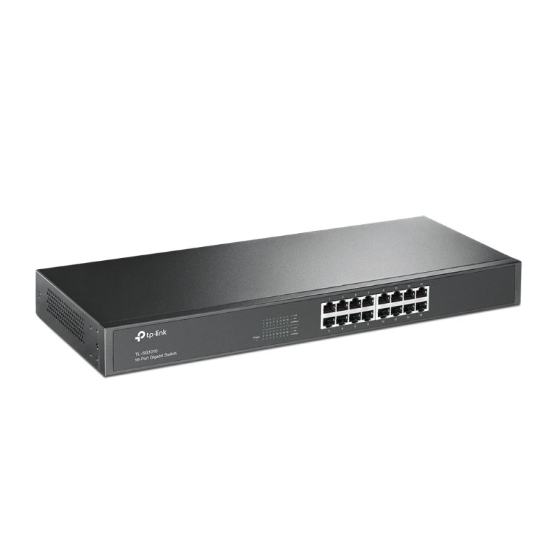 TP-Link TL-SG1016 network switch Unmanaged Gigabit Ethernet (10/100/1000) 1U Black