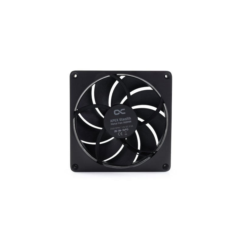 Alphacool Apex Stealth Metall Lüfter 2500rpm Schwarz (140x140x25mm)