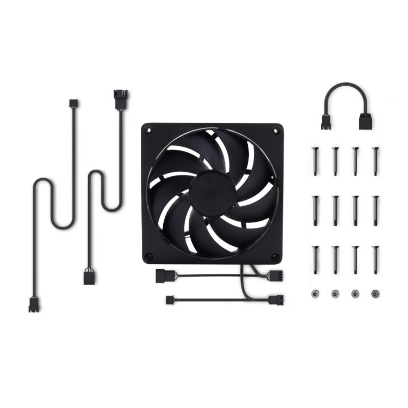 Alphacool Apex Stealth Metall Lüfter 2500rpm Schwarz (140x140x25mm)