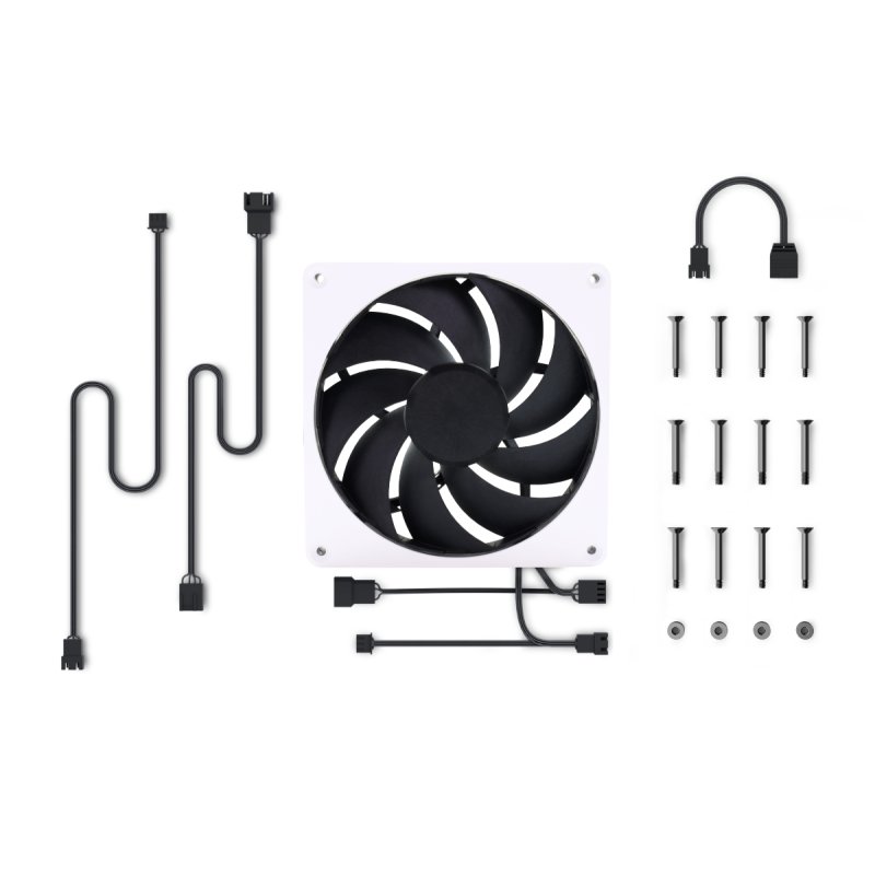 Alphacool Apex Stealth Metall Lüfter 2500rpm Weiß (140x140x25mm)