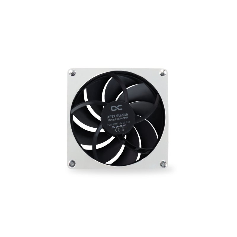 Alphacool Apex Stealth Metall Lüfter 2500rpm Chrome (140x140x25mm)