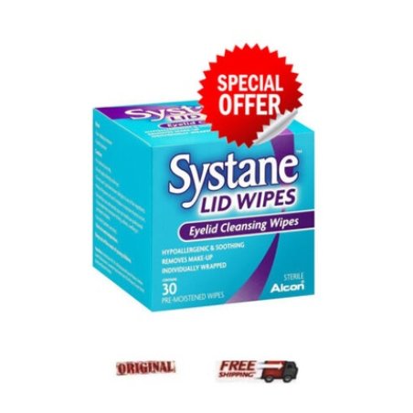 Alcon Systane Eyelid Wipes 30 Wipes
