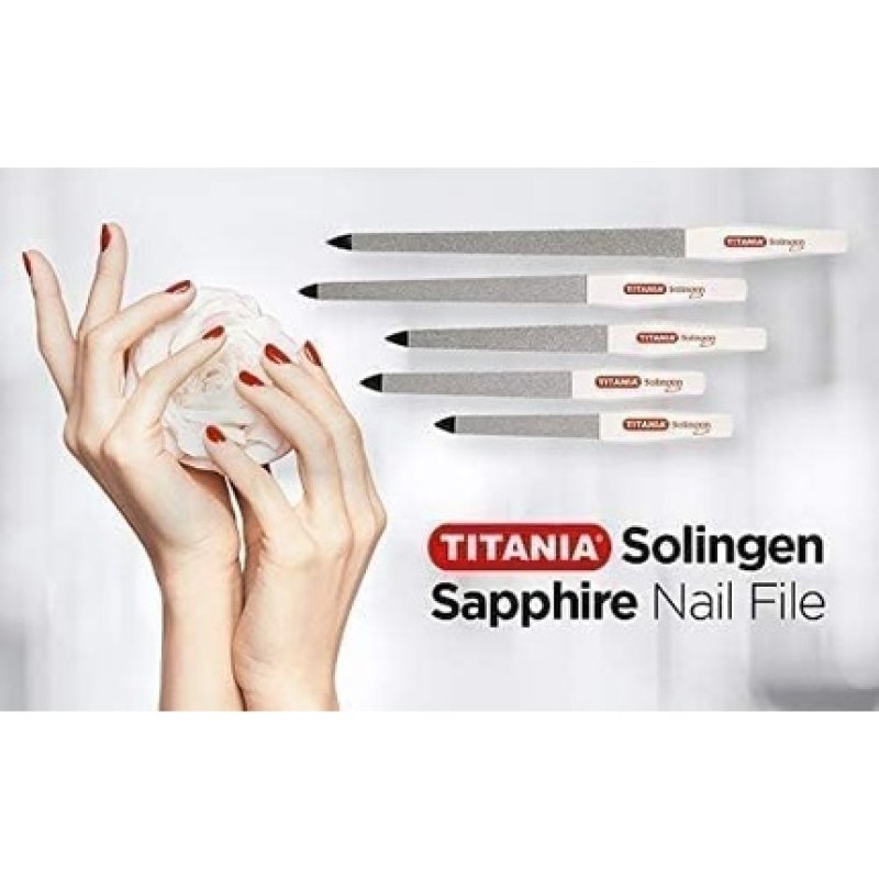 Titania Solingen Sapphire Nail File 4 Inches Multicoloured