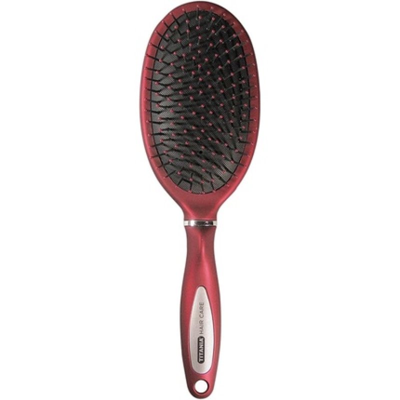 Titania Pneumatic Brush 10 Rows Red