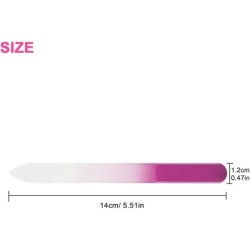 Titania Glass Nail File Double Sided Colored Handles