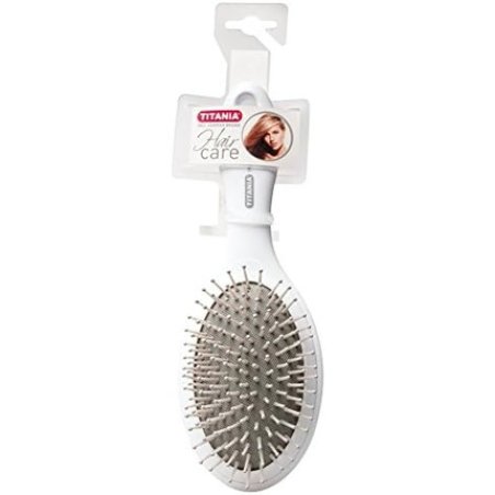 Pneumatic Brush Oval Small 21.3cm White with Grey Cushion