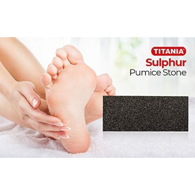 Titania Sulphur Pumice Extra Hard Black 9.5 x 4 x 2 cm