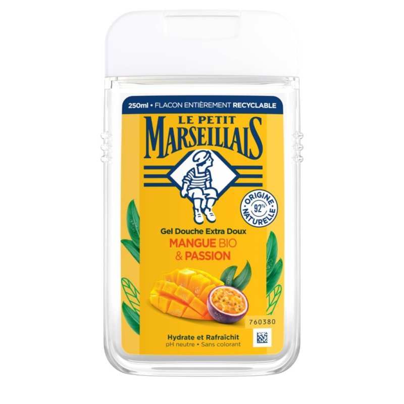 Le petit Marseillais Gel Douche Extra Doux Mangue BIO & Passion 250 ml