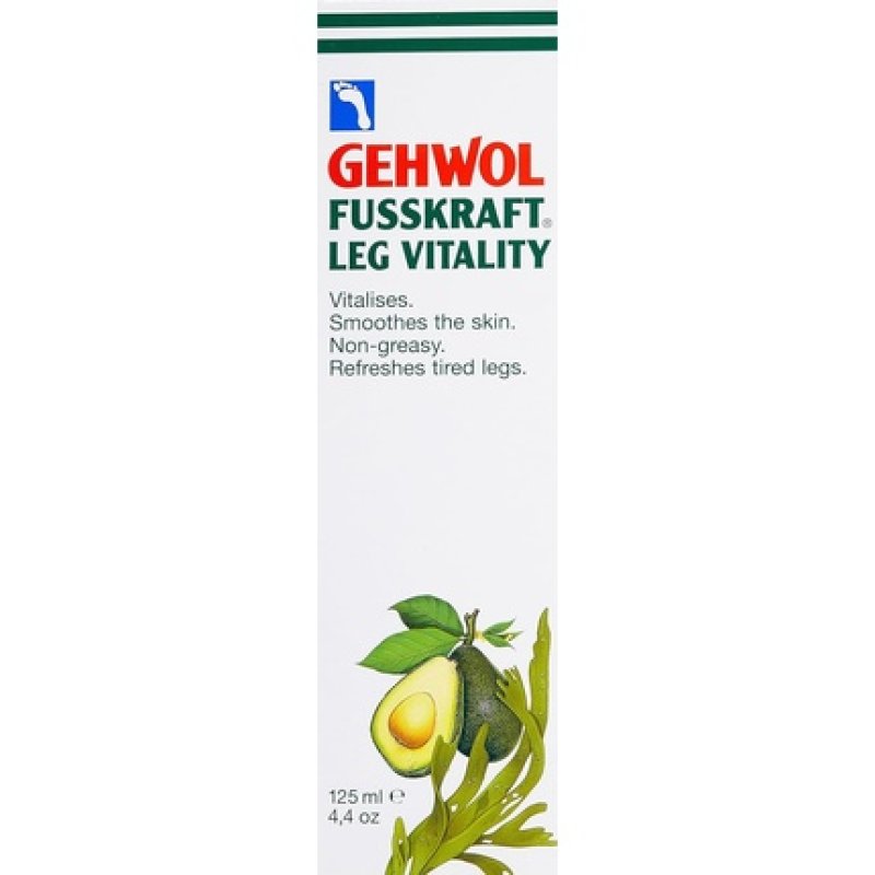 Gehwol Fusskraft Leg Vitality 125ml Non-Greasy Formula - Protects Against Dry Skin on Feet/Legs