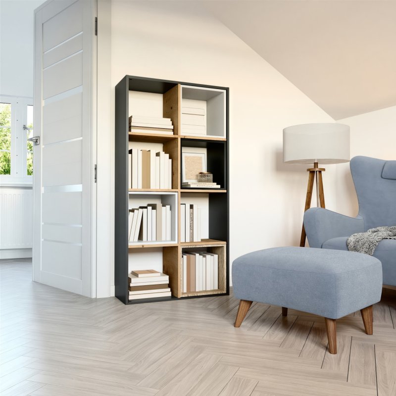 Topeshop MALAX 2X4 ANT/ART living room bookcase