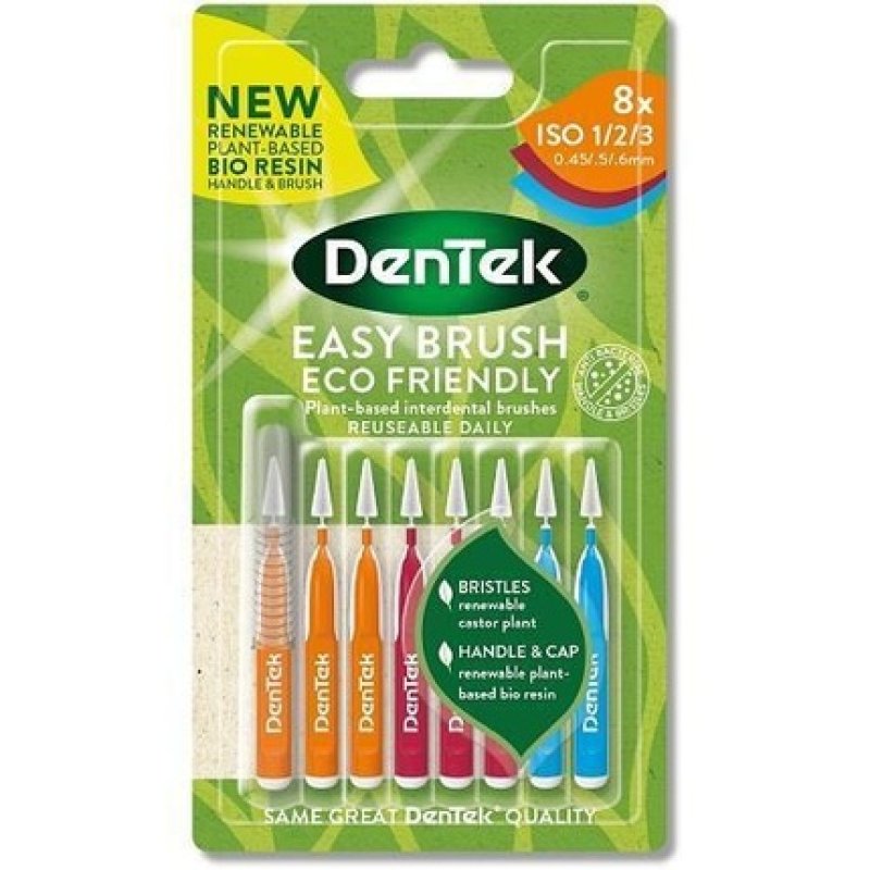 Dentek Eco-Friendly Easy Interdental Brushes - Pack of 8