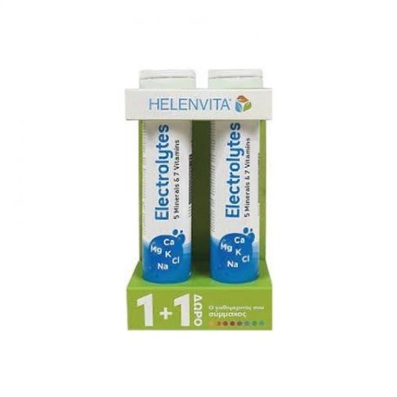 Helenvita Promo Pack Electrolytes - Dietary Supplement With Electrolytes, 2x20 Effervescent Tablets