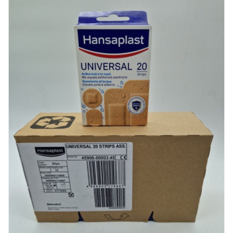 Hansaplast Universal Waterproof Plaster Strips Mixed Sizes