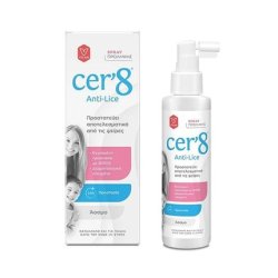 Vican Cer'8 Anti Lice Spray Odorless Spray For Protection Against Lice, 150ml